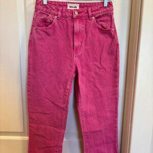 Rolla’s Hot Pink High Rise Straight Jeans | Size 26